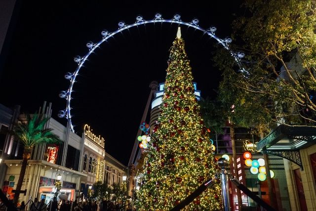 The LINQ Promenade Las Vegas Christmas Tree